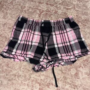Secret Treasures Pink and Black Checkered Shorts